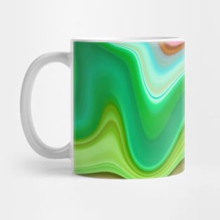 Colorful green red abstract art Mug